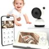 Camera Video pentru Bebelusi 2 in 1 KB11, Baby Monitor si Telefon, Detectie Miscare/Sunet,  Temperatura, Umiditate, Cantece, Cloud + SD, Senzor nocturn, LCD, Wireless, 3MP