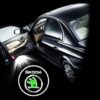 Lampi Portiere Auto SKODA cu LOGO, Compatibile cu Octavia 2015–2024, KODIAQ 2016-2024, KAROQ 2017-2024, YETI 2012-2017, Set 2 bucati, Lentile de sticla, Instalare Plug & Play, Calitate premium