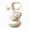 Casti Wireless TWS Ergonomice M160, Autonomie baterie 38 ore, Purtare pe ureche, Carcasa reîncărcabilă cu oglindă, Anulare zgomot, Multipoint, Sunet stereo Hi-Fi, Wireless V6.0, Bluetooth V5.4, Greutate 3g, Culoare Crem