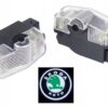 Lampi Portiere Auto SKODA cu LOGO, Compatibile cu Octavia 2015–2024, KODIAQ 2016-2024, KAROQ 2017-2024, YETI 2012-2017, Set 2 bucati, Lentile de sticla, Instalare Plug & Play, Calitate premium