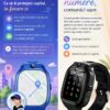 Ceas SMART pentru Copii, Smartwatch CerCip Y88,  Sim card 4G, Baterie 48 ore, Localizare GPS, Camera 3MP, Incarcare Wireless, Ecran cu Touch, Apel video, Functie spion, SOS