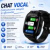 Ceas SMART pentru Copii, Smartwatch CerCip Y88,  Sim card 4G, Baterie 48 ore, Localizare GPS, Camera 3MP, Incarcare Wireless, Ecran cu Touch, Apel video, Functie spion, SOS