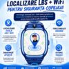Ceas SMART pentru Copii, Smartwatch CerCip Y88,  Sim card 4G, Baterie 48 ore, Localizare GPS, Camera 3MP, Incarcare Wireless, Ecran cu Touch, Apel video, Functie spion, SOS
