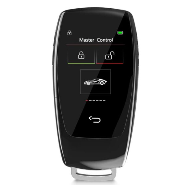 Cheie Auto Smart cu Display CerCip 799 Negru, Activare Keyless Entry, 4 butoane, LCD cu touchscreen
