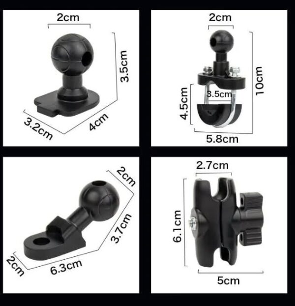 Suport telefon Motocicleta, Rezistent la șocuri, 7 inch, Dimensiune mare, Rotativ la 360°, Cu amortizor, Prindere 2 in 1 ghidon sau oglinda