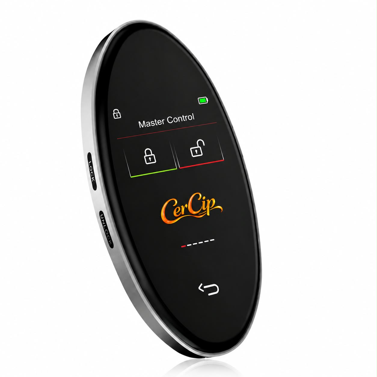 4babda0c-9126-48cf-a958-0864082353a6 Cheie Auto Smart cu Display CerCip 818 Argintiu, Activare Keyless Entry, 4 butoane, LCD cu touchscreen, Smart Car Key
